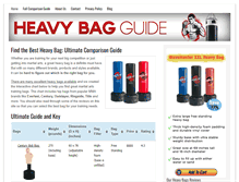 Tablet Screenshot of heavybagguide.com